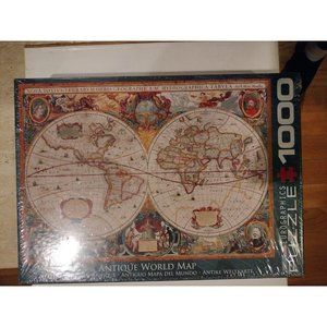 Antique World Map Eurographics Puzzle 2000 Pieces 1997 Brand New Made In USA